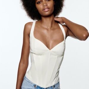 Zara linen blend corset